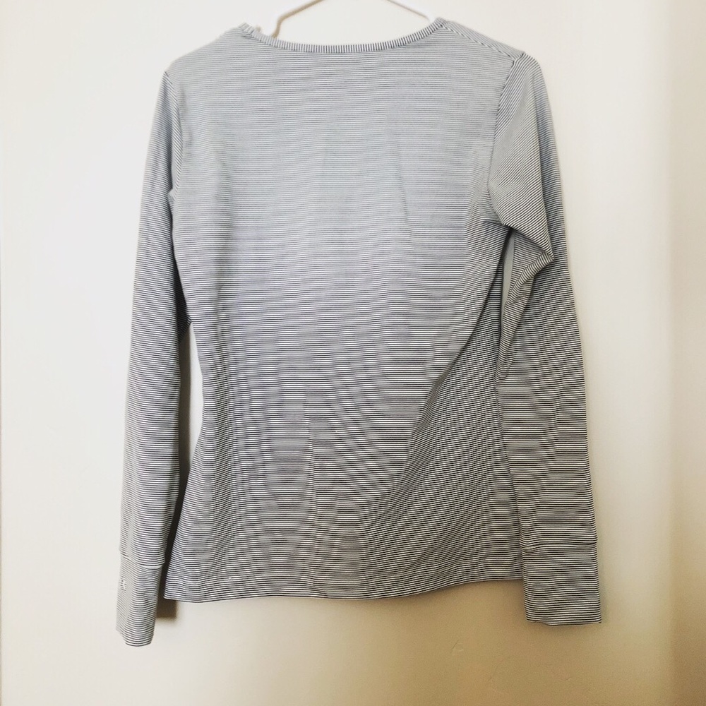 Albion Black and White Striped Long Sleeve